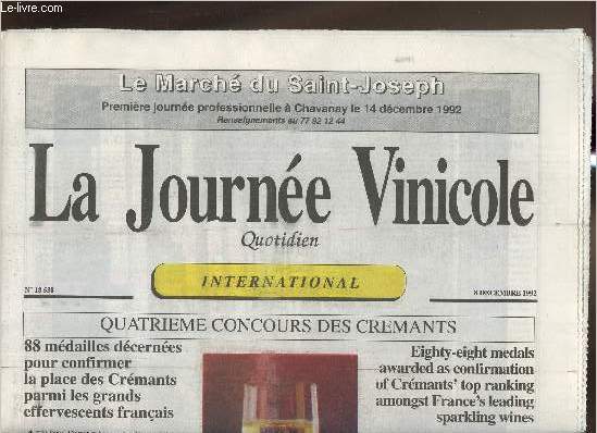 La journe Vinicole n18538- 8 Dcembre 1992- 4me concours des Crmants