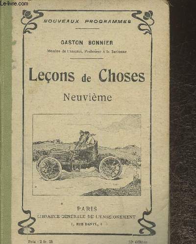 Leons de Choses- Classe de 9me- Combustibles, mtaux usuels, moyens de locomotion, divisions du temps