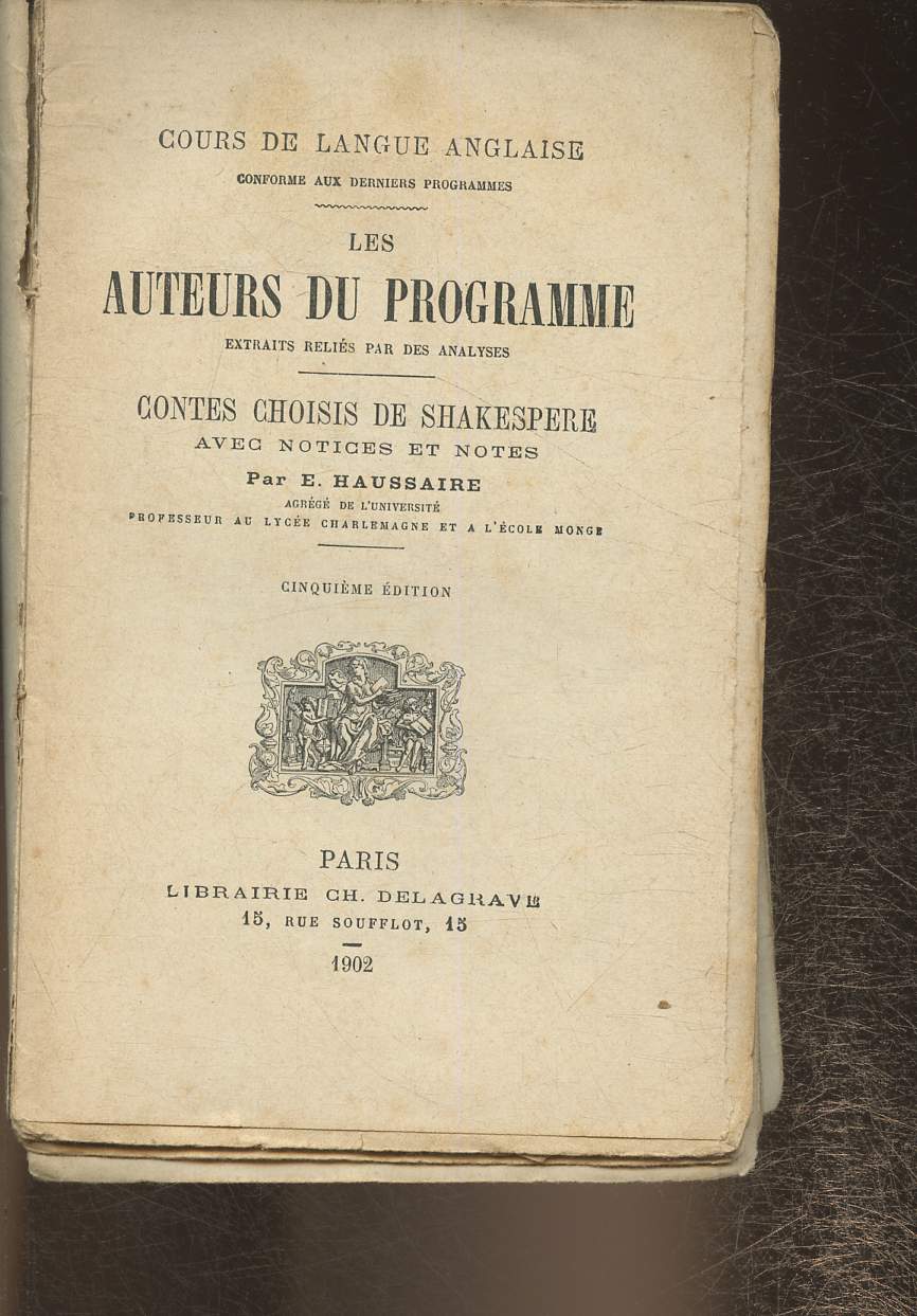 Les auteurs du programme- Contes choisis de Shakespeare/ Cours de langue anglaise