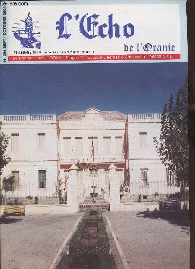 L'cho de l'Oranie n294- Sept/Oct 2004-Sommaire: Turgot-Ballade dans les 