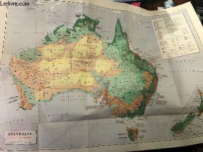 Carte conomique de l'Australie et de la Nouvelle-Zlande- Carte n74