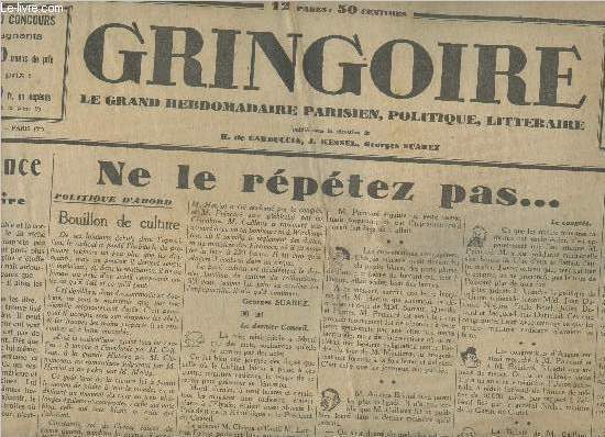 Gringoire n1- 9 novembre 1928