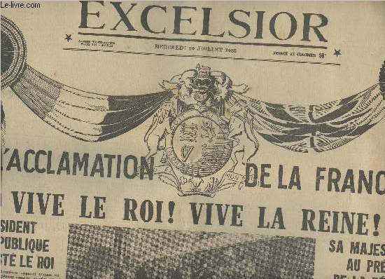 Excelsior du 20 Juillet 1938 Spcial