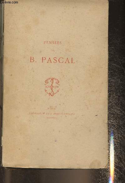 Penses de B. Pascal