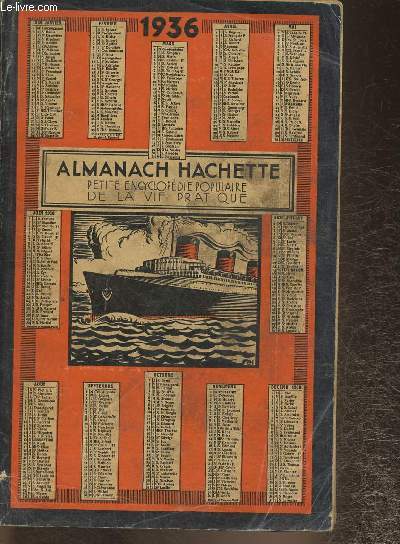 Almanach Hachette 1936- Petite encyclopdie populaire de la vie pratique