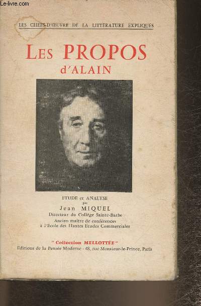 Les propos d'Alain -Etude et analyse (Collection 