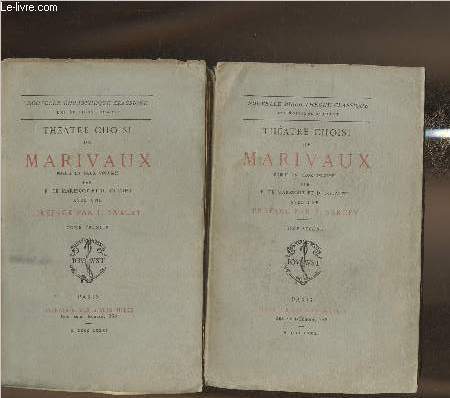 Thtre choisi de Marivaux Tomes I et II (2 volumes)