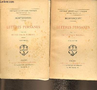 Lettres persanes Tomes I et II(2 volumes)