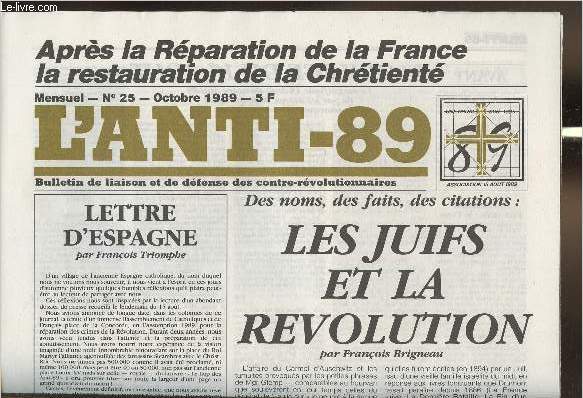 L'anti-89 - n25- Ocotbre 1989