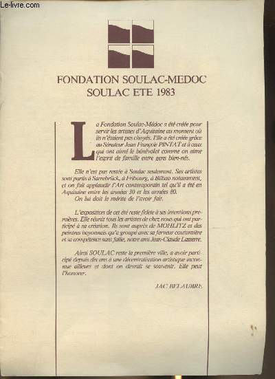 Fondation Soulac-Mdoc t 1983/ brochure