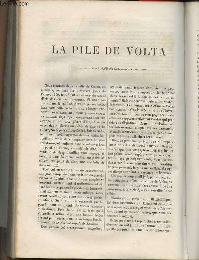 La pile de Volta- Les merveilles de la Science ou description populaire des inventions modernes