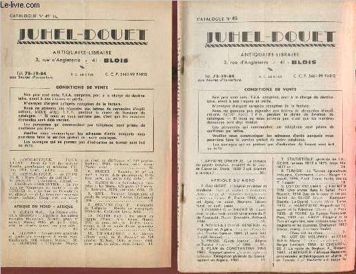 Catalogue n44-45 (2 volumes) Juhel-Douet
