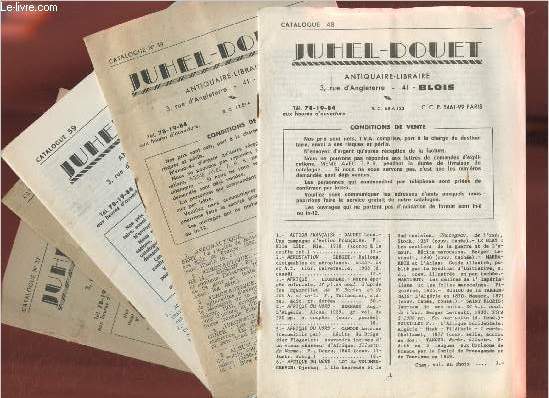 5 volumes/ Catalogue n 37,24,59,39 et 48 de la librairie Juhel-Douet