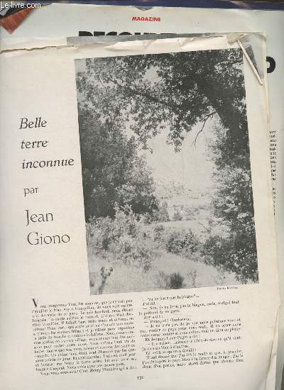 Dossier de coupures de presse sur Jean Giono