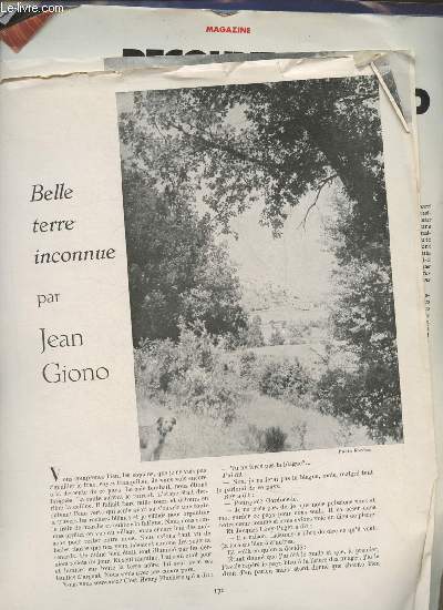 Dossier de coupures de presse sur Jean Giono