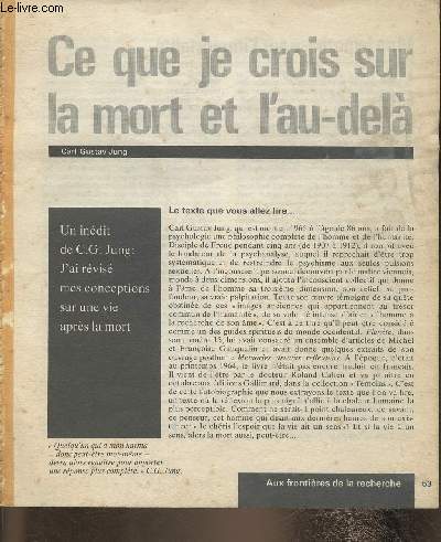 Ce que je crois sur la mort et l'au-del/ extrait de 