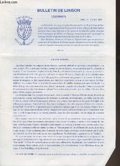 Bulletin de liaison Lgitimiste n de Janvier-Fvrier 1994
