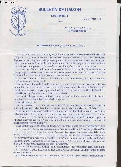 Bulletin de liaison Lgitimiste n de mars-avril 1994
