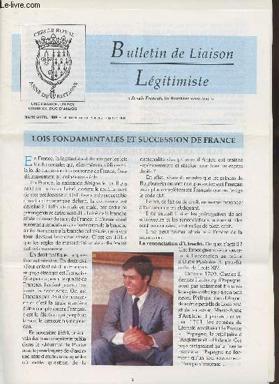 Bulletin de liaison Lgitimiste n de Mars-avril 1999
