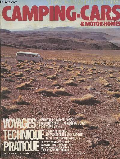 Camping-cars & moto-homes n+1, 2e anne- oct/nov/dc 1979- Voyages, technique, pratique