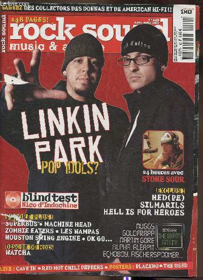 Rock Sound n112- Avril 2003-Sommaire: Linkin park- Blind test: Indochine- Dossier :Electro pop: les Wampas- Tendances mtal- Chronique new rock- Dtail des sorties- concerts- etc.