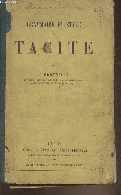 Grammaire et style de Tacite