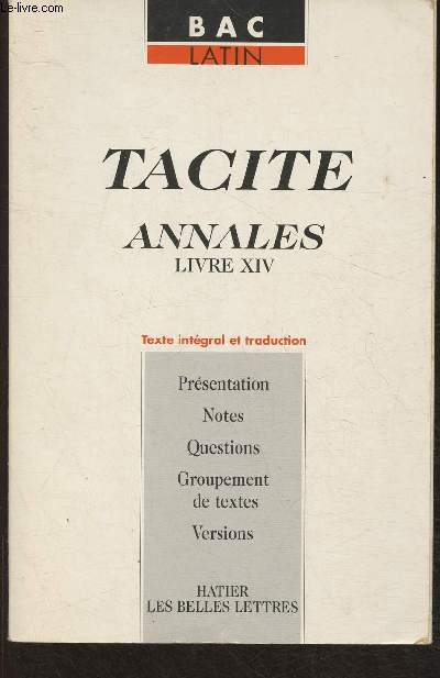 Tacite- Annales Livre XIV- Bac latin