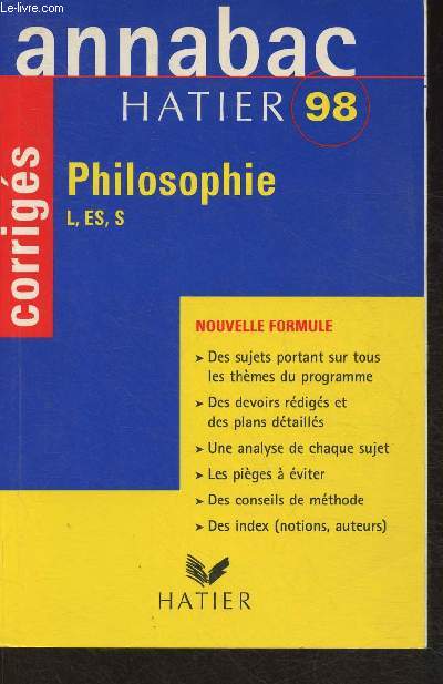 Annabac 98- Corrigs- Philosophie L, ES, S