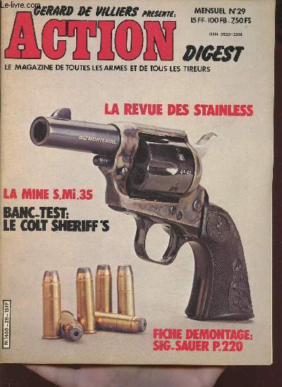 Action n29- Avril 1981-Sommaire; La longue route par Clment Bosson- La reveu des Stainless - La cl Pistolet et la Bible pistolet - Histoire des armes en bande-dessine par Moloch-Cin-flash- etc.