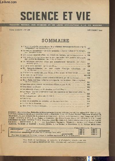 Extrait Science et vie Tome LXXXIV n435- Dcembre 1953- L'aviation est-elle menace par le prodigieux dveloppement des engins tlguids?