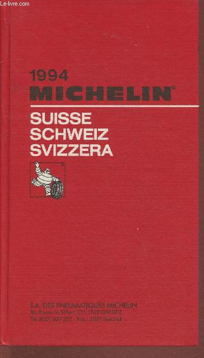 Suisse- Guide Michelin 1994
