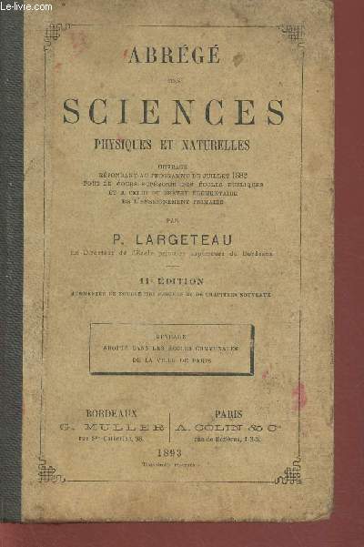 Abrg des sciences physiques et naturelles