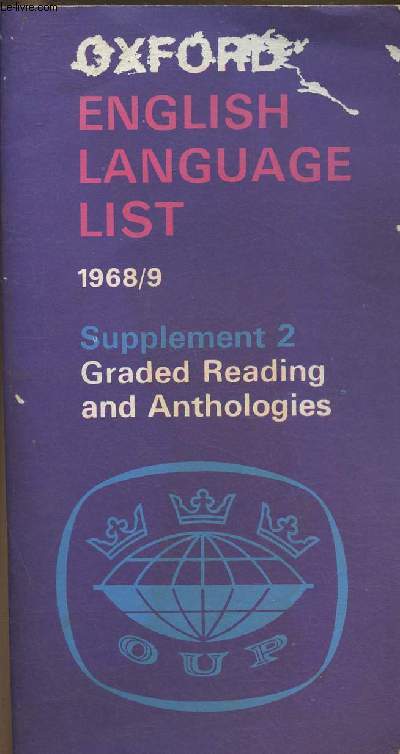 Oxford english language list 1968/69- Supplement 2 Graded reading and anthologies