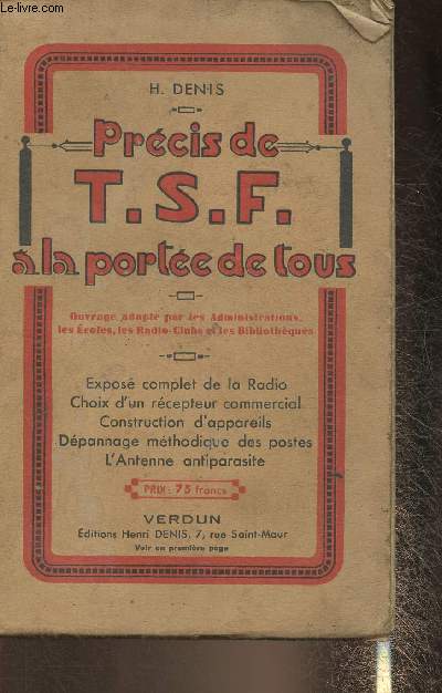 Prcis de T.S.F.  la porte de tous