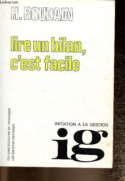 Lire un bilan, c'est facile (Collection 