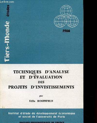 Techniques d'analyse et d'valuation des projets d'investissements (Collection 