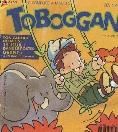 Toboggan n141, aot 1992 : Bob et Lola - Camping de la rivire bleue - Cousin Cousine - etc