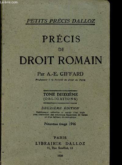 Prcis de droit romain/ (Collection 