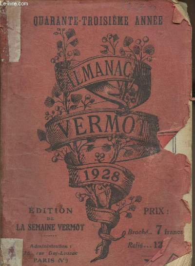 Almanach Vermot 1928 (quarante-troisime anne)