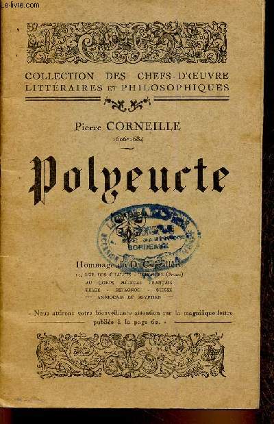 Polyeucte (Collection des Chefs-d'oeuvres littraires et philosophiques)