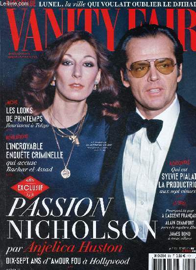 Vanity Fair n23 mai 2015 : Passion Nicholson, par Anjelica Huston - Assassinat de Rafiq Hariri : le chemin de Damas, par Guillaume Dasqui - Croquis en hritage : Suzanne Belperron (bijoux), par Dominique Paulv - etc