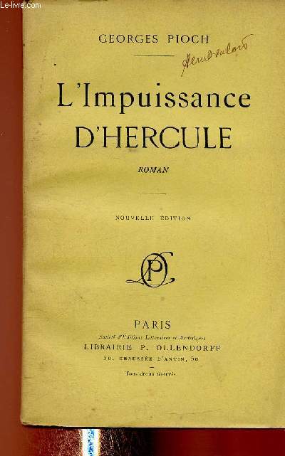 L'impuissance d'Hercule. Nouvelle dition