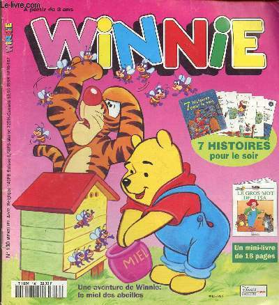 Winnie n130, aot 1996 : Winnie et les abeilles - Florimond le papillon - Praline et Pruneau  la montagne - etc