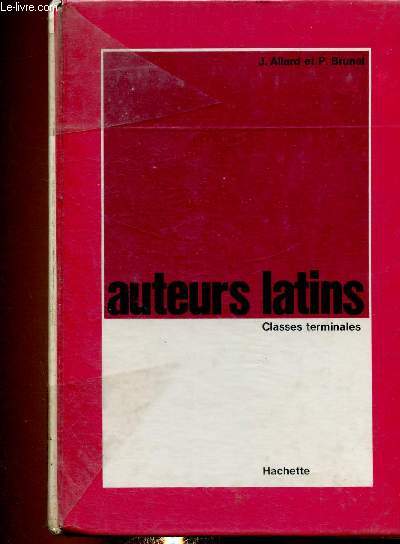 Auteurs latins. Classes terminales