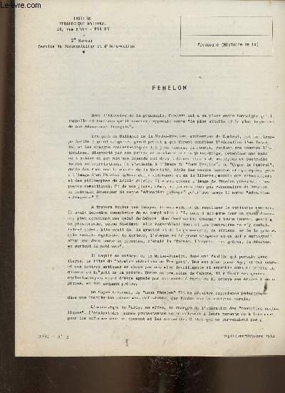 DDSI, n5, septembre-octobre 1961 : Fnelon