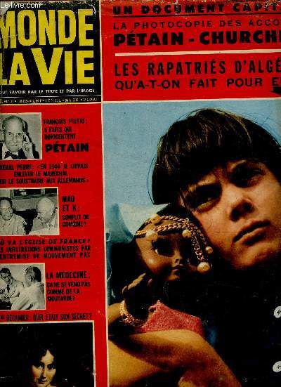 Le Monde et la Vie, n133, juin 1964 : Le cinma, par Jean Tiostra - Ke thtre, par CLaude Bonnefoy - Les rapatris, qu'a-t-on fait pour eux ? (Algrie), par Jean-Pierre Miglon - etc