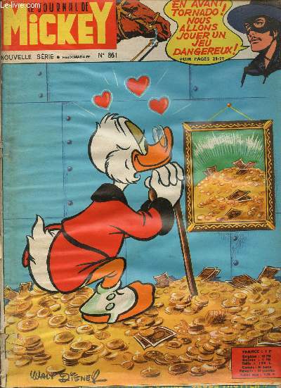 Le Journal de Mickey, n861 : Mickey  travers les sicles : Le sous-marin du XVIIe sicle - Oncle Picsou et l'affaire de la moutarde - Guy l'Eclair : Glik l'trange alli !, par Dan Barry - etc