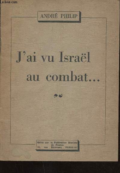 J'ai vu Isral au combat