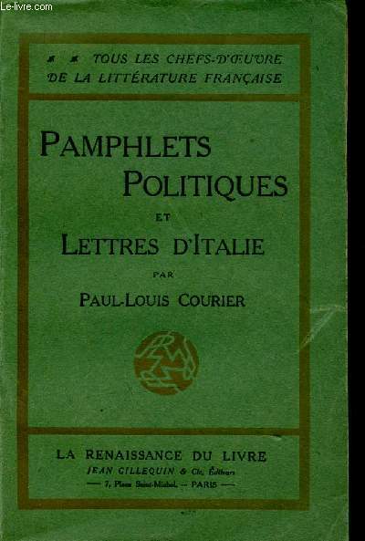 Pamphlets politiques et lettres d'Italie