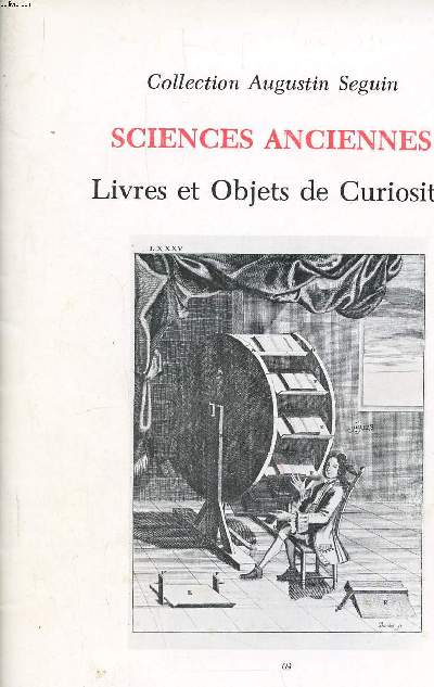 Sciences anciennes Livres et objets de curiosit Collection Augustin Seguin Vente aux enchres du lundi 7 juin 1982  l'htel Drouot Salle N2